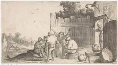 1トンあたり5人の農家 ジャンル 野外シーン（シリーズタイトル） 作： David Teniers (II) (attributed to workshop of)