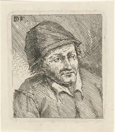 右側に帽子をかぶった男性の胸像 作： David Teniers (II)