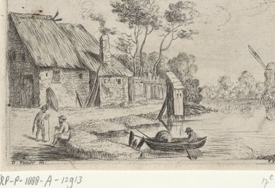 農場と水のある風景 作： David Teniers (II)