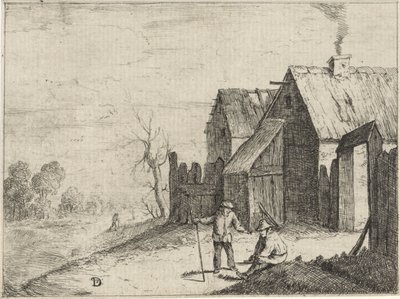 話している 2 つの農家 作： David Teniers (II)