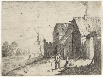 話している 2 つの農家 作： David Teniers (II)