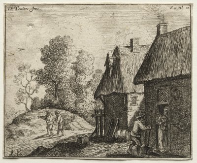女性と話す農民 作： David Teniers