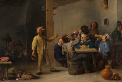 十二夜を祝う農民たち、1635年。 作： David Teniers II