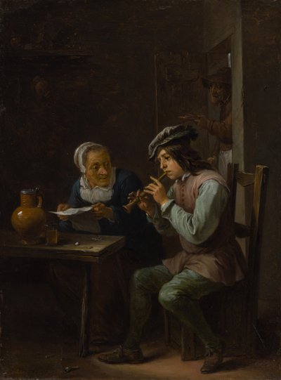 フラジオレット奏者、163540。 作： David Teniers II