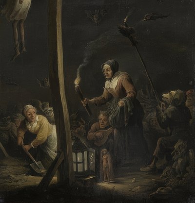 魔女のシーン 作： David Teniers the Elder