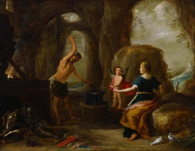 ウルカヌスの鍛冶場を訪れる金星 作： David Teniers the Elder