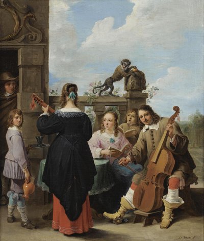 テラスでのファミリーコンサート 作： David Teniers the Younger