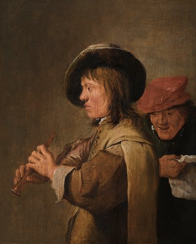 フルート奏者の横顔 作： David Teniers the Younger