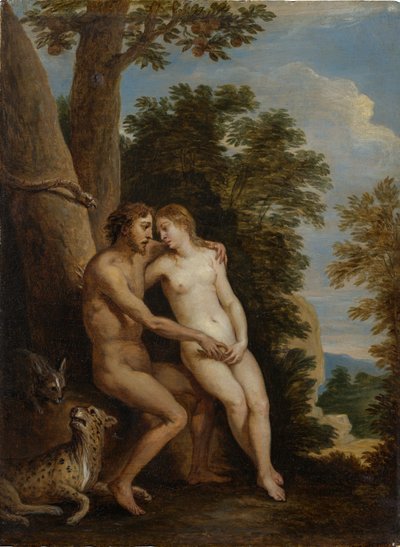 アダムとイブの楽園、1650年代。 作： David Teniers the Younger
