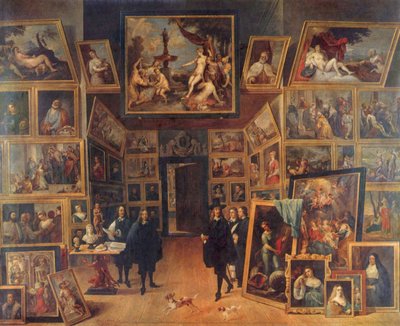 ハプスブルク家のレオポルト・ヴィルヘルム大公（1614-1662）、ブリュッセルの画廊にて 作： David Teniers the Younger