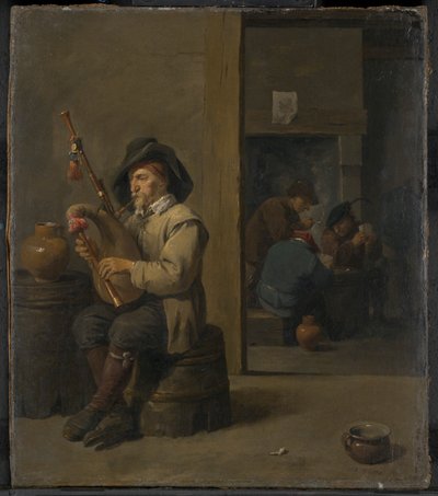 旅館のバグパイプ奏者 作： David Teniers the Younger