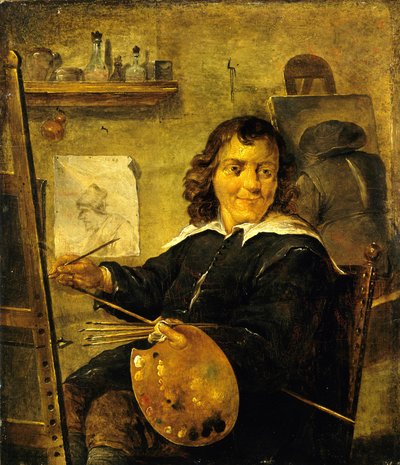 アトリエでの画家 作： David Teniers the Younger