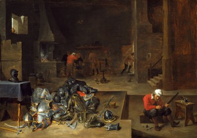 鎧の店 作： David Teniers the Younger