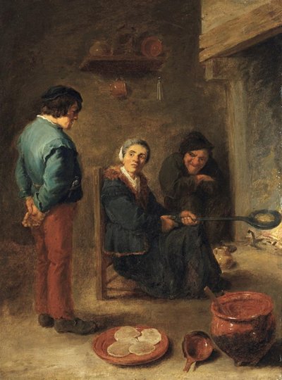 パンケーキ職人 作： David Teniers the Younger
