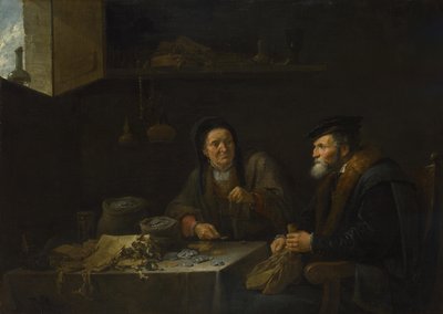 金持ちの寓話、1648 作： David Teniers the Younger