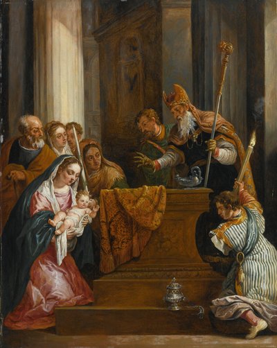 神殿でのプレゼンテーション 作： David Teniers the Younger