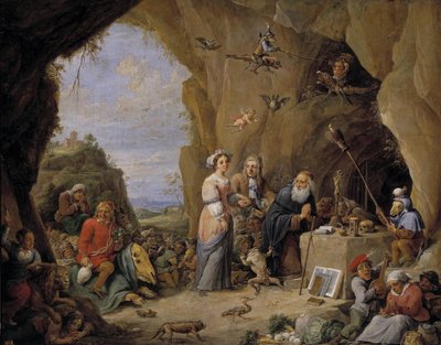 17世紀半ばの聖アントニウスの誘惑。 作： David Teniers the Younger