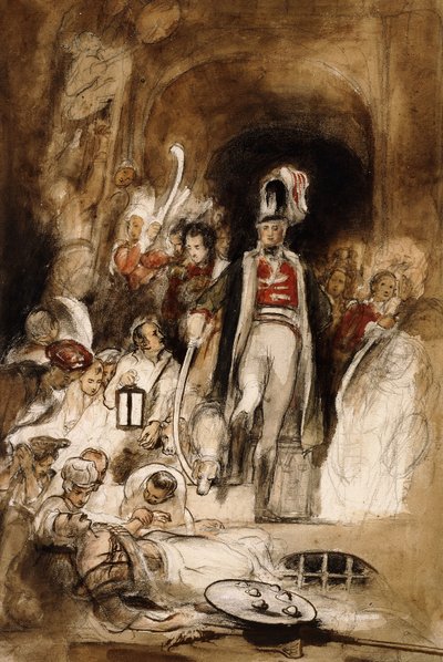 「ティプサヒブの遺体を発見したサーデイビッドベアード」の研究、1838 作： David Wilkie