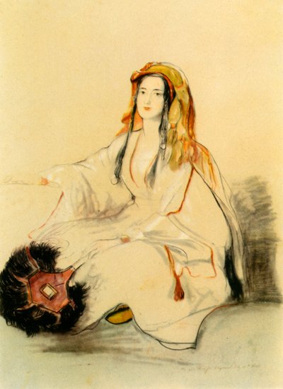 「オリエンタル ドレスを着たレディ ヘスター スタンホープ」、19 世紀初頭、1942 年。 作： David Wilkie