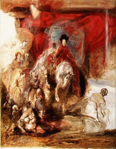 馬に乗ったヴィクトリア女王 作： David Wilkie