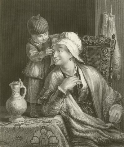 母と子 作： David Wilkie