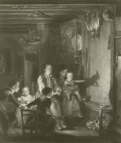 壁にうさぎ 作： David Wilkie
