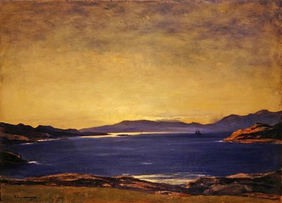 夕方、ローン湾（油彩・キャンバス） 作： David Young Cameron