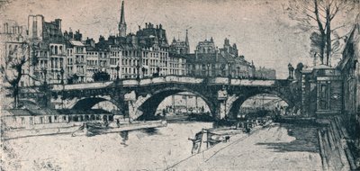 ポンヌフ：パリセットのプレート1、1904 作： David Young Cameron