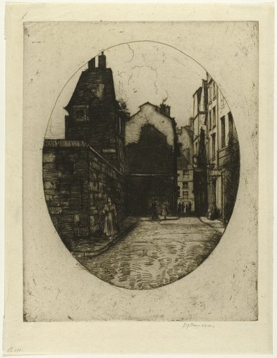 Rue Saint Julien le Pauvre、パリセットのプレート 6 作： David Young Cameron