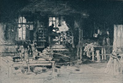 ワークショップ、スターリング、1905。 作： David Young Cameron