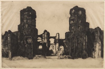カラカラのテルマエ、1923年（ジャポンのエッチングとドライポイント） 作： David Young Cameron