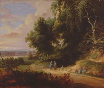 ジプシーフィギュアのある風景 作： David and Vadder Teniers