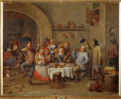 ル・ロワ・ボワ（銅に油彩） 作： David the Elder Teniers