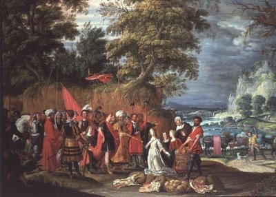 アビガイルの献上 作： David the Elder Teniers