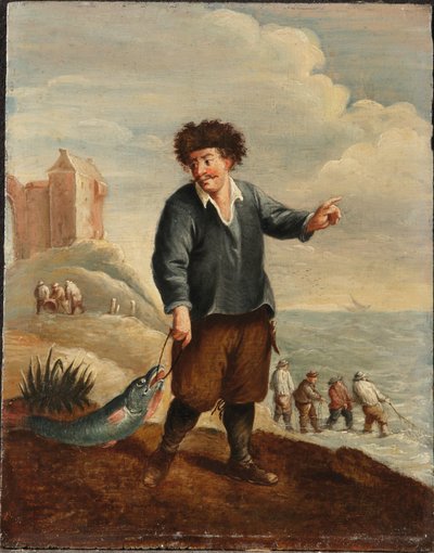 四大要素の寓話：水（パネルに油彩） 作： David the Younger (follower of) Teniers
