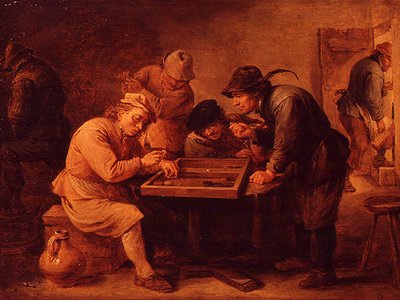 Tric-Tracのゲーム 作： David Teniers the Younger