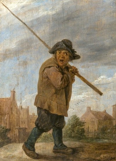 ポールを運ぶ農民 作： David Teniers the Younger