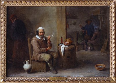 旅館での農民喫煙 作： David Teniers the Younger