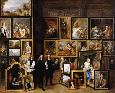 アーティストや他の人物と一緒に彼の写真ギャラリーで大公レオポルドヴィルヘルム 作： David Teniers the Younger
