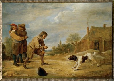 犬を連れた農夫 作： David the Younger Teniers