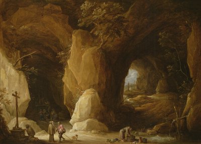 洞窟の隠者、17世紀 作： David Teniers the Younger