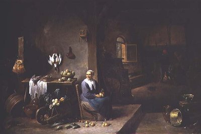 農民の住居のインテリア 作： David Teniers the Younger