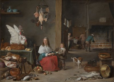キッチンインテリア、1644 作： David Teniers the Younger