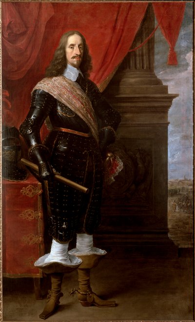 1652年のグラヴェリン包囲戦を前にした、オーストリア大公レオポルド・ヴィルヘルムの肖像。(絵画、1655年頃) 作： David Teniers the Younger