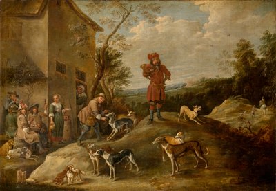 レスト・ハンターズ（オイル） 作： David the Younger Teniers