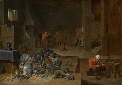 鎧屋、1640年から1645年 作： David Teniers the Younger