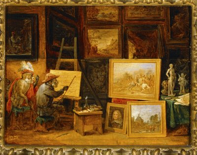 猿の画家... 作： David the Younger Teniers