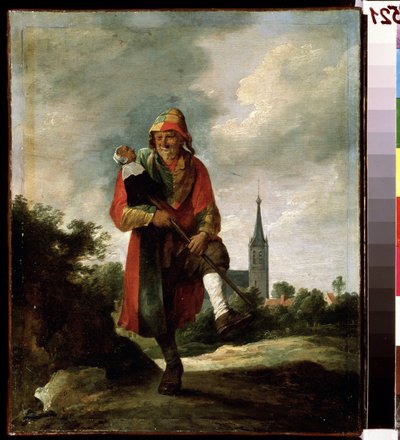 ばか（ばか）。 David Teniers the Young（1610-1690）による絵画。 キャンバスに油彩、35 x 29 cm、1640年頃。フラマン美術、バロック美術。 プーシキン美術館、モスクワ。 作： David Teniers the Younger