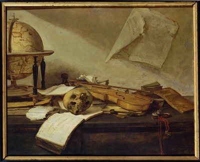 ヴァニテ・デュ・サヴォワール - 知識の虚栄 (木に絵) 作： David the Younger Teniers