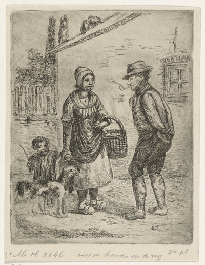 農場での農家と農家の妻 作： David van der Kellen